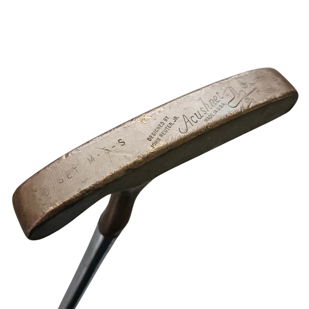 Acushnet Mens Brass Putter Bulls Eye John Reuter Jr Vintage Golf Club OSETM5S